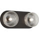 Knobbel LED 17.75 inch Matte Black Wall Sconce Wall Light in Clear